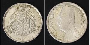 EGYPT 2 Piastres AH 1348 / AD 1929 BP - Silver 0.833 - Fuad I. - VF/XF - 1783