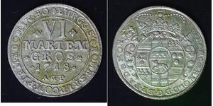 PADERBORN 6 Mariengroschen 1718 AGP - Silver 0.750 - Franc Adolf - XF - 4567