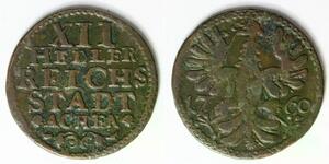AACHEN (German State) 12 Heller 1760 MR - Copper - 1089