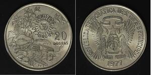 SAINT THOMAS & PRINCE ISLAND 20 Dobras 1977 - F.A.O. - aUNC - 2403
