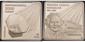 HUNGARY 3000 Forint 2025 Proof - Mria Telkes - 1344 