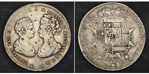  
 
  Urcaquary  1807, Tuscany, Charles Louis. Silver Francescone (10 Paoli) Thaler Coin. VF-  Under the regency of his mother Maria Luisa of Spain!  Mint Year: 1807 Mint Place: Pisa (Italy) Deno ...
