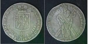BRUNSWICK LUNEBURG CALENBERG HANNOVER 1/6 Thaler 1780 IWS - George III. - 2401