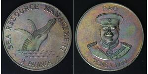 TONGA 2 Pa'anga 1980 - Copper/Nickel - F.A.O. - aUNC - 4390