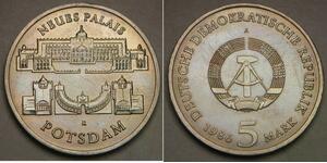 GERMANY (East - DDR) 5 Mark 1986 A - New Palace of Potsdam - aUNC - 280 *