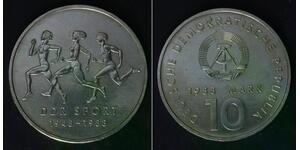 GERMANY (DDR) 10 Mark 1988 A - Copper/Nickel - East German Sports - aUNC - 346