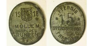 GERMANY (Mlheim an der Ruhr) 15 Pfennig 1918 - Zinc - Notgeld - VF - 3859