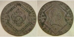 AUSTRIA (Empire) 15 Kreuzer 1807 A - Copper - Franz II. - XF+ - 3207*
