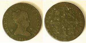 SPAIN 8 Maravedis 1845 - Copper - Isabel II. - 4184