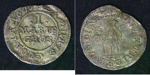 BRUNSWICK LUNEBURG CALENBERG 1 Mariengroschen 1676 - Silver - 3053