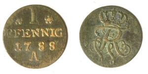 PRUSSIA (German State) 1 Pfennig 1788 A - Billon - Friedrich Wilhelm II. - 3780