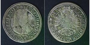 WURTTEMBERG OLS 6 Kreuzer 1674 SP - Silver - Sylvius Friedrich - VF - 2143