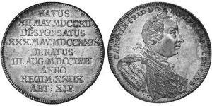 1 Талер Ансбах (княжество) (1398–1792) Серебро Charles William Frederick, Margrave of Brandenburg-Ansbach (1712 – 1757)