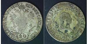 AUSTRIA 20 Kreuzer 1823 A - Silver 0.583 - Franz II. (I.) - VF - 2953