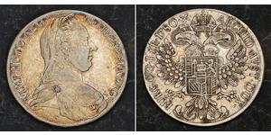  
 1780, Empress Maria Theresa. Silver Thaler Coin (Struck 1817-1833). Venice mint!   Mint Period: 1817-1833  Mint Place: Venice (Italy).   Denomination: Silver Thaler   Reference: Leypold T2, Ha ...