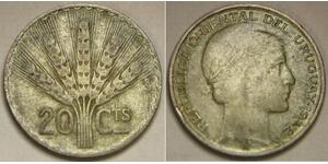 URUGUAY 20 Centesimos 1942 So - Silver 0.72 - VF+ - 2637 *