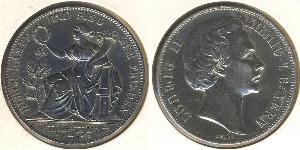 Бавария
1 талер (1875 г.)
Серебро
Людвиг II. Победа Германии во Франко-Прусской войне. Номер по Краузе # 496, 900-я проба, 18,52 г.
