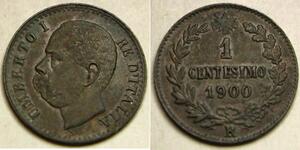 ITALY 1 Centesimo 1900 R - Copper - Umberto I. - UNC - 1795 *