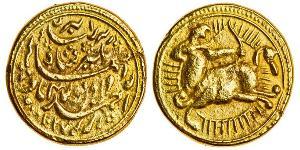 India, Mughal Empire, Jahangir, AV Zodiac Mohur, 10.57g, cast copy, Sagittarius (cf KM 180.17), minor flan cracks, very fine