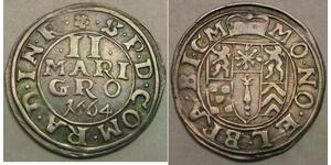 RAVENSBERG (German County) 2 Mariengroschen 1664 - Silver 0.96 - VF/XF - 3661 *