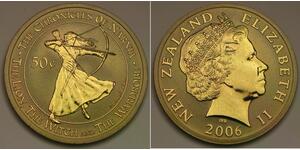 NEW ZEALAND 50 Cents 2006 - Alu-Bronze - Chronicles of Narnia / Susan - UNC - 4*