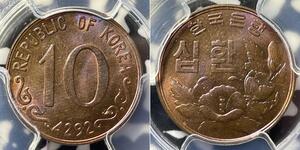 10 Won 大韩民国  