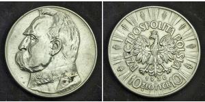  
 
    1936, Poland (2nd Rep.). Large Silver 10 Zlotych 