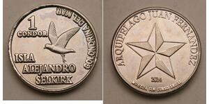 ALEJANDRO SELKIRK ISLAND (Chile) 1 Condor 2014 - Copper-Nickel - aUNC - 3459 *