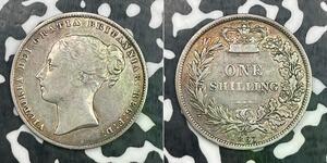 1867 Great Britain Victoria 1 Shilling Lot#DS848 Silver!