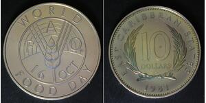 EAST CARIBBEAN STATES 10 Dollars 1981 - F.A.O. - Elizabeth II. - aUNC - 2163