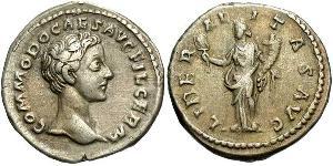 1 Денарій Римська імперія (27BC-395) Срібло Коммод (161-192)