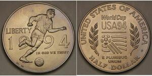 USA Half Dollar 1994 D - World Cup Football / Soccer USA 1994 - aUNC - 2753 *
