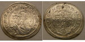 BRANDENBURG ANSBACH (German Margravate) 1/6 Thaler 1676 - Silver - VF+ - 2624 *