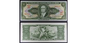 BRAZIL 1 Centavo on 10 Cruzeiros ND(1966-67) - Pick 183 - UNC - 499