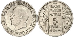 5 Franc Vichy France (1940-1944)  Philippe Pétain