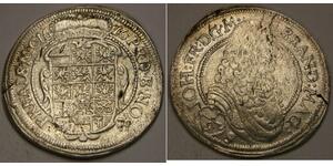 BRANDENBURG ANSBACH (German Margravate) 1/6 Thaler 1676 - Silver - VF - 3007 *