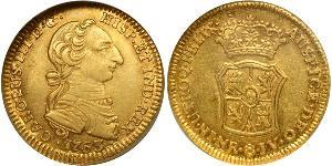 2 Escudo Vizekönigreich Neugranada (1717 - 1819) Gold Karl III. von Spanien (1716 -1788)