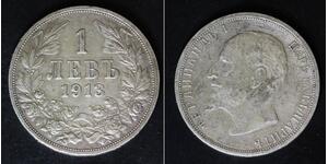 BULGARIA 1 Lev 1913 - Silver 0.835 - Ferdinand I. - VF - 3198