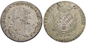 1799,DEUTSCHLAND. Bayern, Herzogtum, seit 1623 Kurfürstentum, seit 1806 Königreich. Maximilian IV. (I.) Joseph, 1799-1825. Taler 1800, München. 27.99 g. Kahnt 50. Thun 32. Dav. 540. Selten in die ...