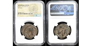 BYZANTINE. Justin I, AD 518-527.  Follis, NGC Certified