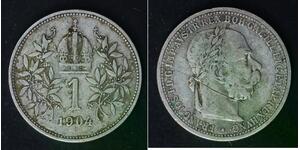 AUSTRIA 1 Corona 1904 - Silver 0.835 - Franz Joseph I. - VF- - 397