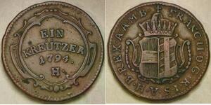 FURTHER AUSTRIA 1 Kreuzer 1794 H - Copper - Franz II. - VF+ - 3199 *