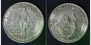 VATICAN 100 Lire 1998/XX - Copper/Nickel - John Paul II. - aUNC - 1509