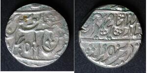 INDIA (Sikh Empire) 1 Rupee year 45 (1804) - Silver - Shah Alam II. - VF - 488