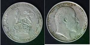 GREAT BRITAIN 1 Shilling 1910 - Silver 0.925 - Edward VII. - VF- - 776