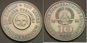 GERMANY (East - DDR) 10 Mark 1981 - Cu-Zn-Ni - 700 Years Berlin Mint - UNC -272*