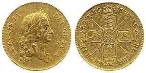 5 Гінея Королівство Англія (927-1649,1660-1707) Золото Карл II (1630-1685)