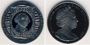 Виргинские острова
1 доллар (2007 г.)

Первая марка США. Джордж Вашингтон.
