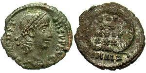 1 Follis /  AE4 Impero romano (27BC-395) Bronzo Costante I (320-350)