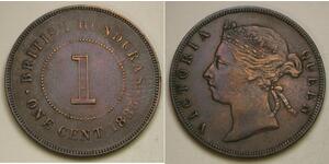BRITISH HONDURAS 1 Cent 1885 - Bronze - Queen Victoria - VF/XF - 1121 *